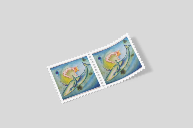 Stamp Give birth under the deep sea